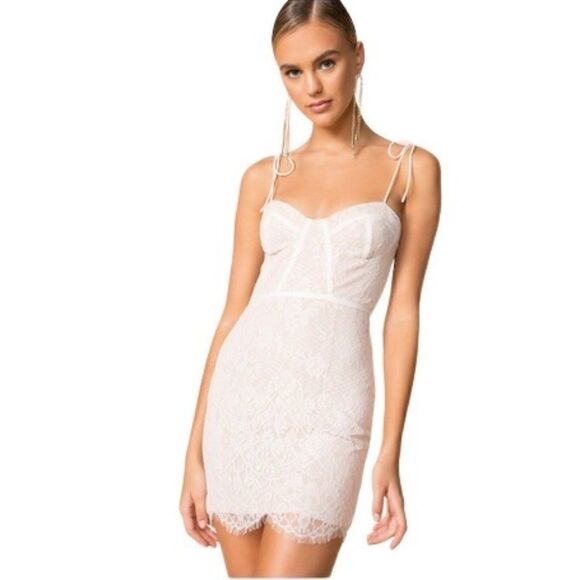 superdown Lottie Lace Bustier Dress Small - Picture 1 of 6